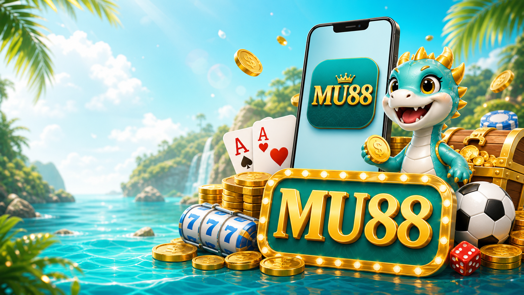 MU88 app casino coins mascot